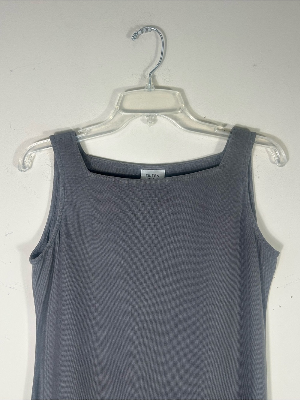 Eileen Fisher Silk Maxi Dress Womens M Gray Minimalist Lagenlook Essential - Picture 5 of 7
